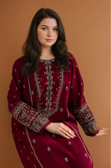 Zarnish - 2pcs - Embroidered Dress