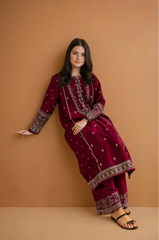 Zarnish - 2pcs - Embroidered Dress