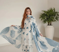 Blue Floral Three-Piece