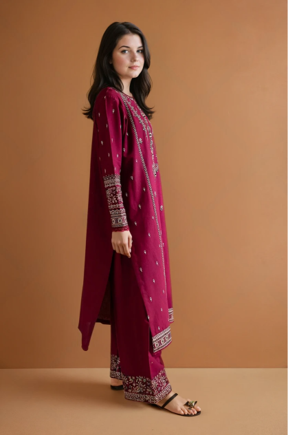 Zarnish - 2pcs - Embroidered Dress
