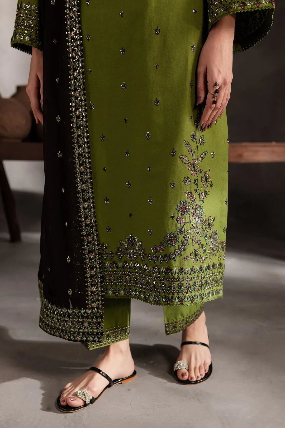 Zaitoon - 3pcs - Lawn Embroidered