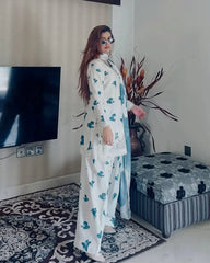 Blue Floral Three-Piece