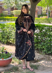 Siyah Grace - Embroidered - 3 Pieces - Black